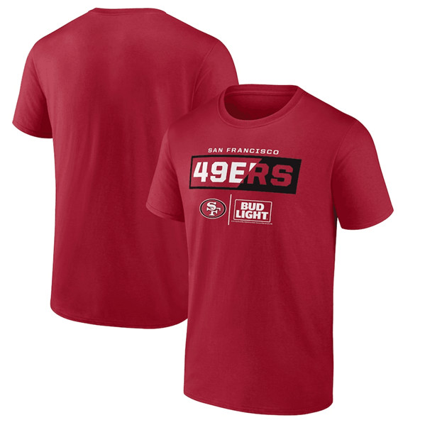Men's San Francisco 49ers Scarlet x Bud Light T-Shirt